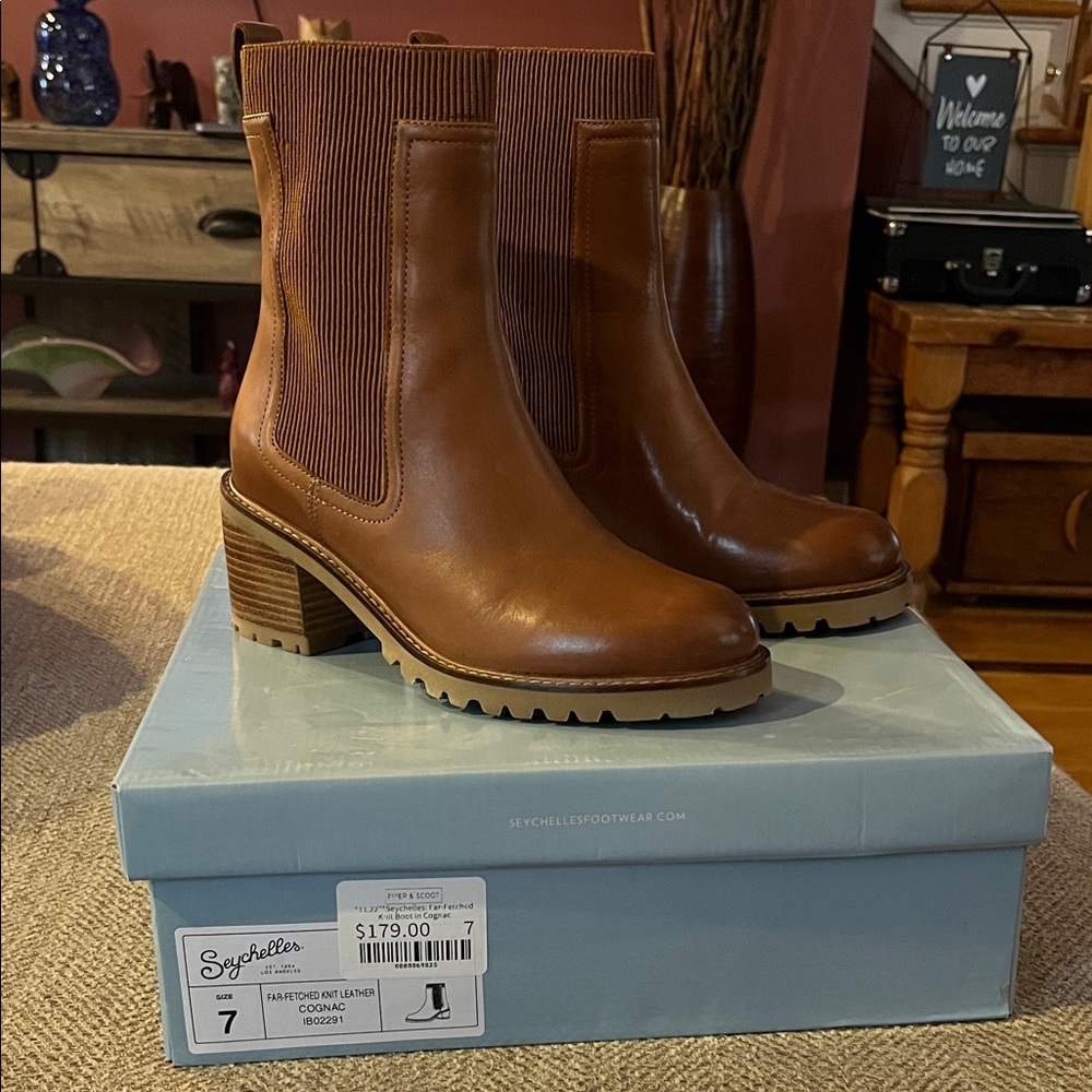 Seychelles Women's Tan Leather Heeled Boots